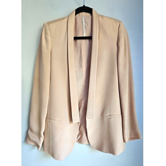 Truth and Pride 100% Silk Blazer, Oversized, Nude, New, Womens Sz XS - Picture 1 of 10